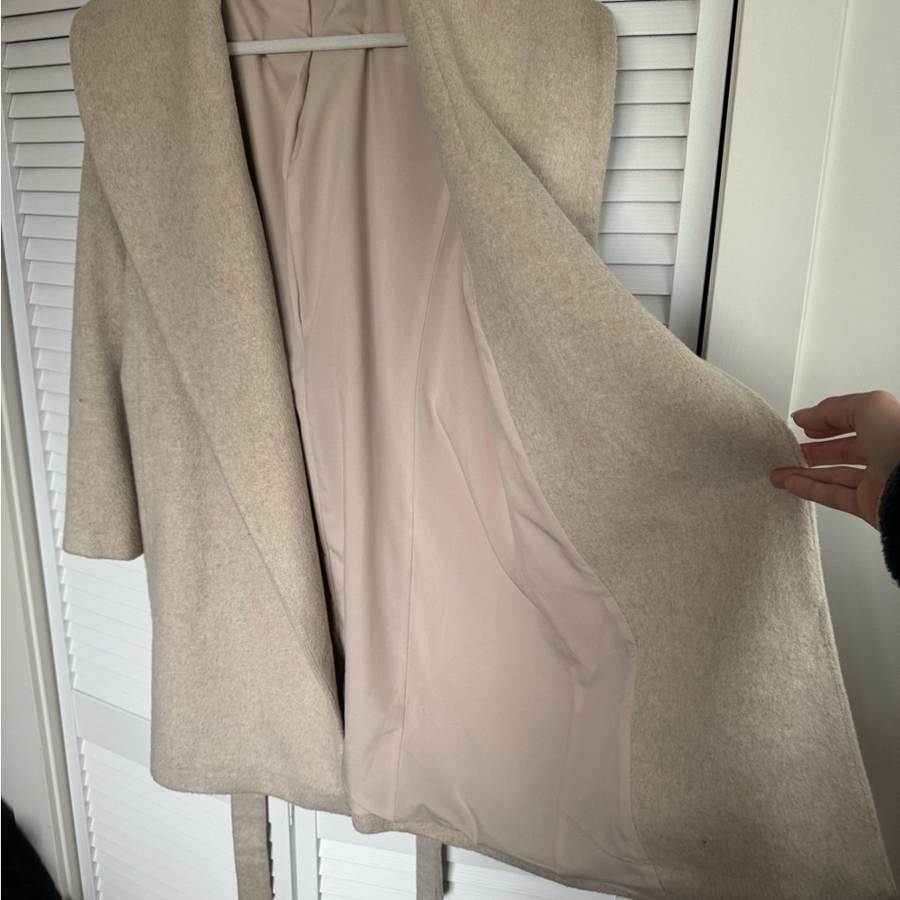 Ann Taylor Wool Shawl Collar Wrap Coat | Small - Picture 8 of 10